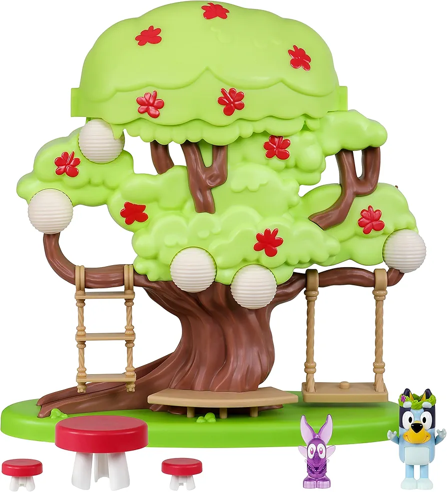 BLUEY Tree Playset with Secret Hideaway, Flower Crown and Fairy Figures and Accessories