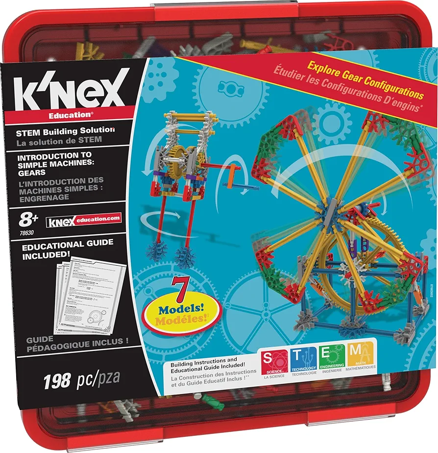 K'NEX Education - Intro to Simple Machines: Gears Set – 198 Pieces – Grades 3-5 – Engineering Education Toy