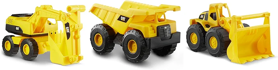 CAT Construction Toys, Construction Vehicle Set for Kids Ages 2 & Up, Dump Truck, Loader, Excavator, Articulated Parts, Quality You Can Trust, Great Gift