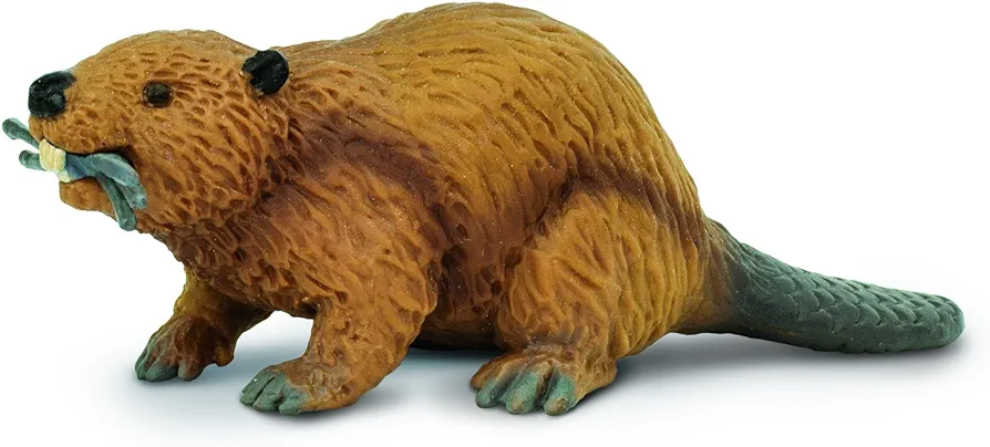 Safari Ltd. Beaver Figurine - Detailed 4" Plastic Model Figure - Fun Educational Play Toy for Boys, Girls & Kids Ages 3+