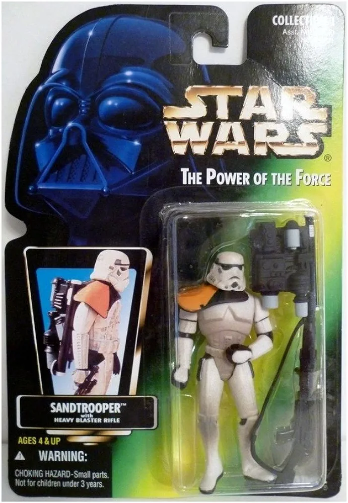 Star Wars A New Hope Power of the Force POTF2 Collection 1 Sandtrooper with Heavy Blaster Action Figure [Hologram Card]