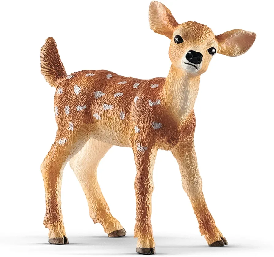 Schleich Wild Life Realistic White-Tailed Fawn Figurine - Authentic and Highly Detailed Wild Animal Toy, Durable for Education and Fun Play for Kids, Perfect for Boys and Girls, Ages 3+