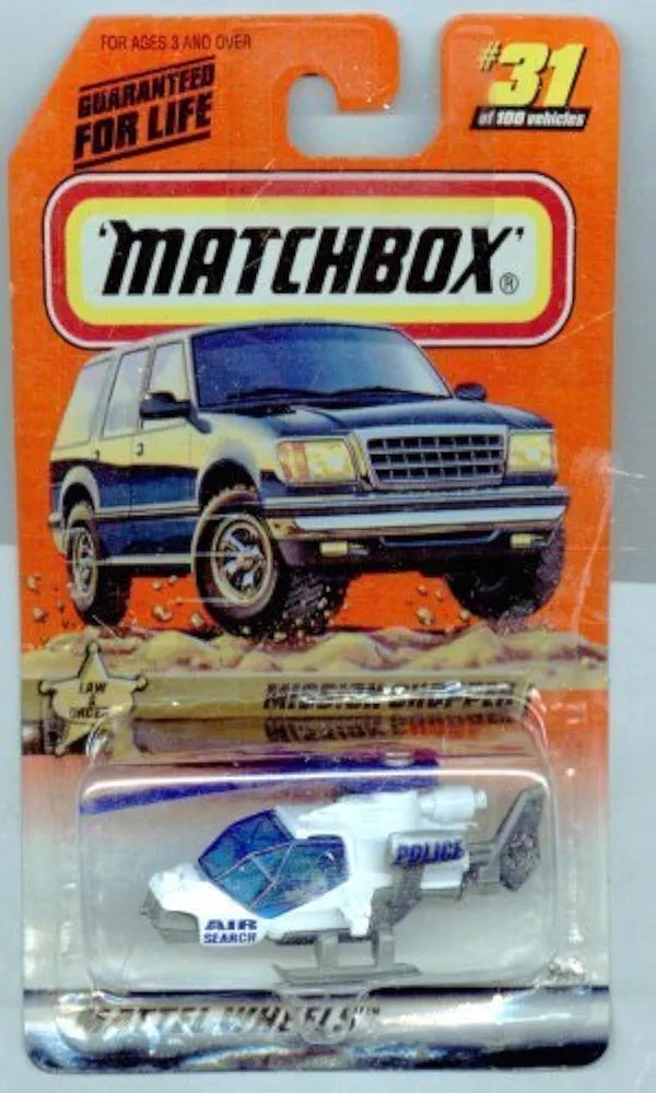 Matchbox 1999-31/100 Law & Order Mission Chopper 1:64 Scale by Matchbox