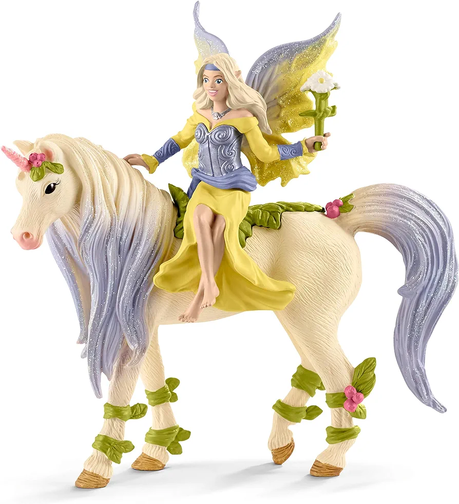 Schleich bayala, Unicorn and Fairy Toys for Girls and Boys, Fairy Sera Figurine with Blossom Unicorn, Ages 5 and above