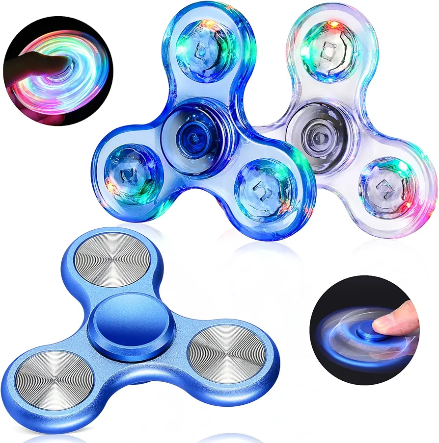 Fidget Spinner for Kids Adults 3 Pack, Sensory Fidget Toys, Autism ADHD Toys Ages 5-7 Stress Anxiety Relief Fidgets