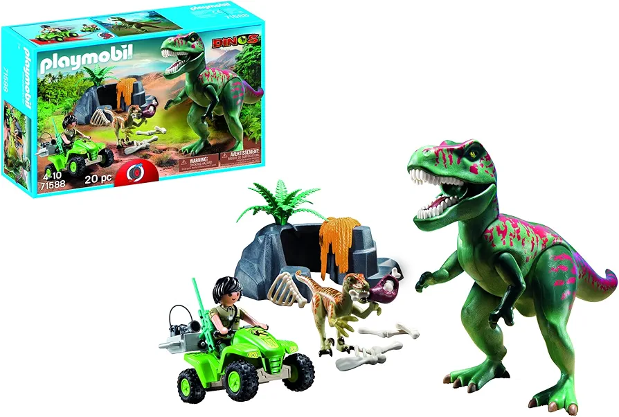 PLAYMOBIL Dinos, Tyranosaurus Rex with Explorer 71588, 4 Years and Up