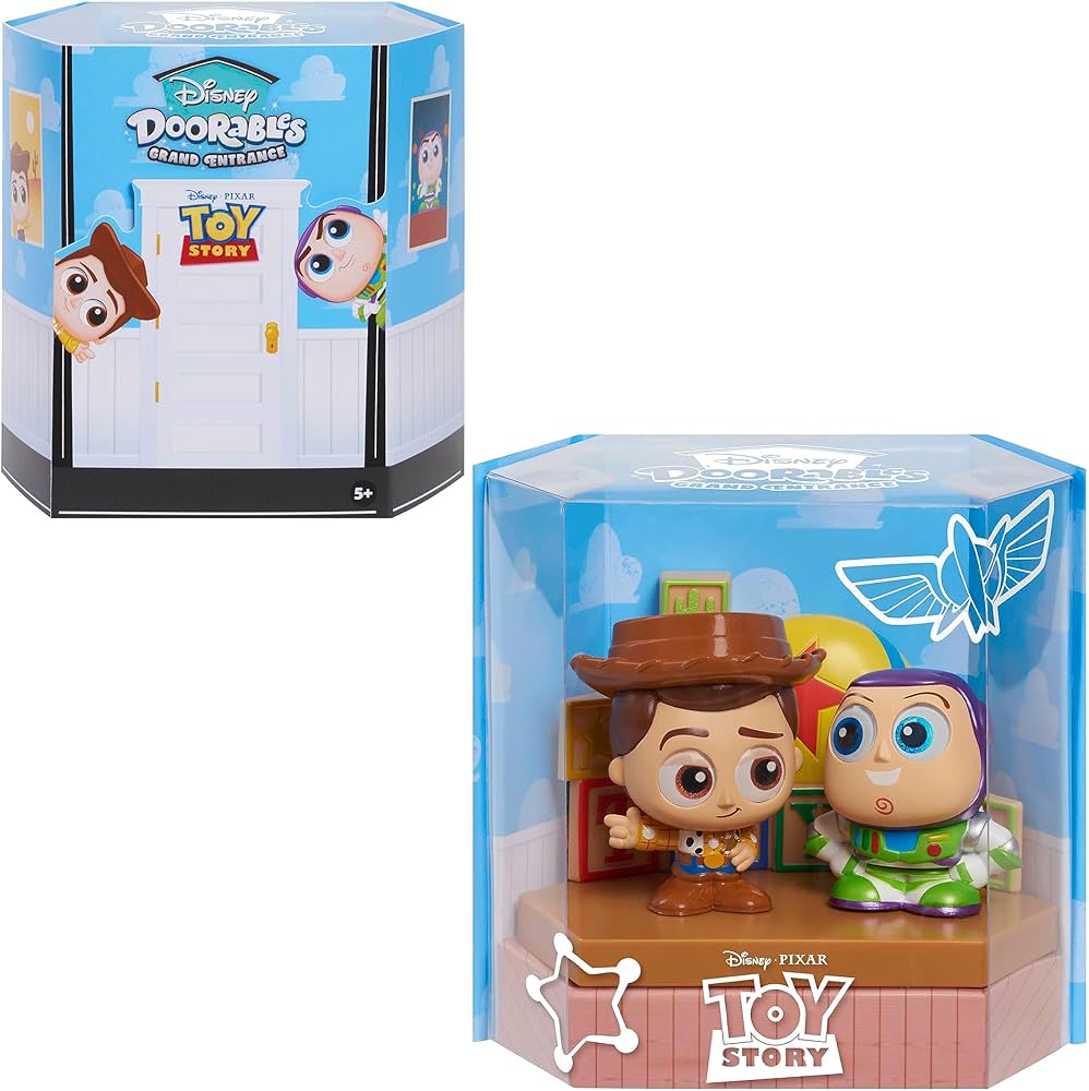 Just Play New Grand Entrance 3-inch Collectible Figures Buzz Lightyear and Woody, Officially Licensed Kids Toys for Ages 5 Up, Amazon Exclusive