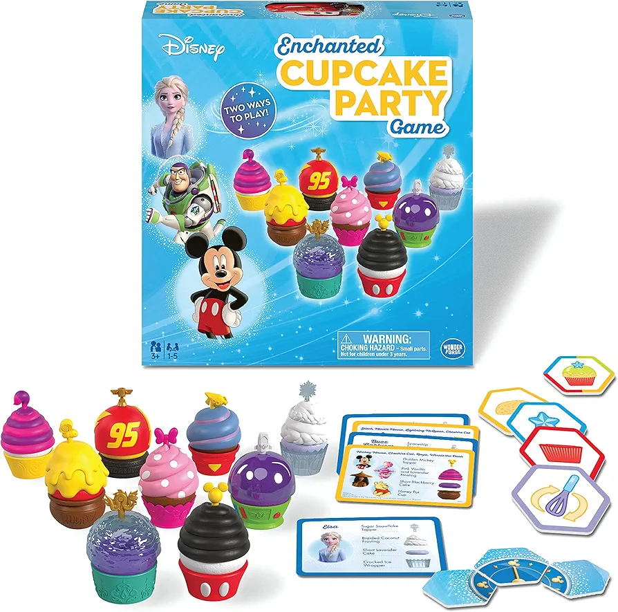 Wonder Forge Disney Enchanted Cupcake Party Game - Engaging Matching Game for Kids Ages 3 & Up | Featuring Beloved Disney Characters | Great for Skill Development | Ideal Birthday