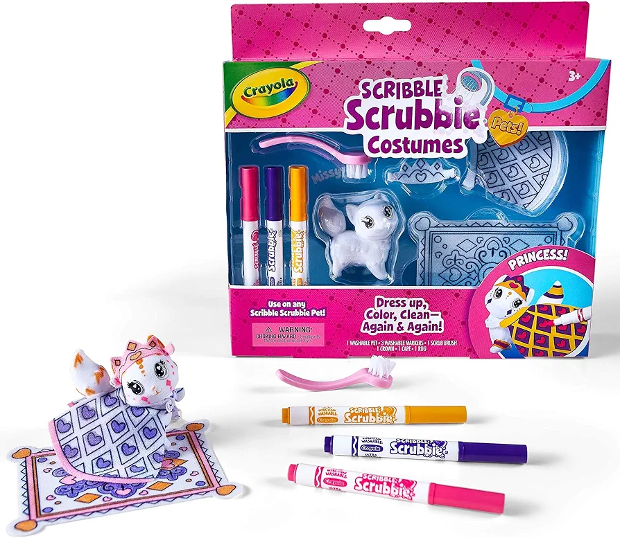 Crayola Scribble Scrubbie Pets Princess Playset, Kids Toys, Gift for Girls & Boys