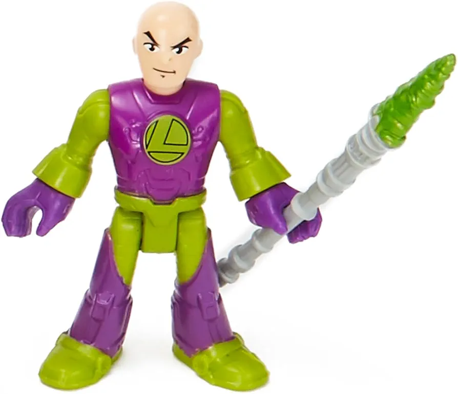 Replacement Part for Imaginext Inspired by DC Super-Friends Super-Hero vs. Super-Villan Battles Playset - Poseable Lex Luthor Figure with Weapon