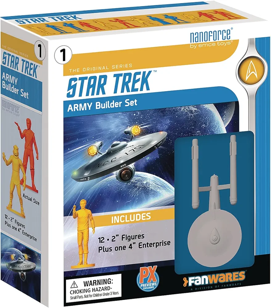 Star Trek: The Original Series Nanoforce Army Builder Figure Boxed Set, Multicolor