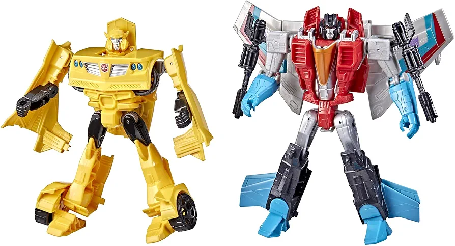 Transformers Toys Heroes and Villains Bumblebee and Starscream 2-Pack Action Figures - for Kids Ages 6 and Up, 7-inch (Amazon Exclusive)