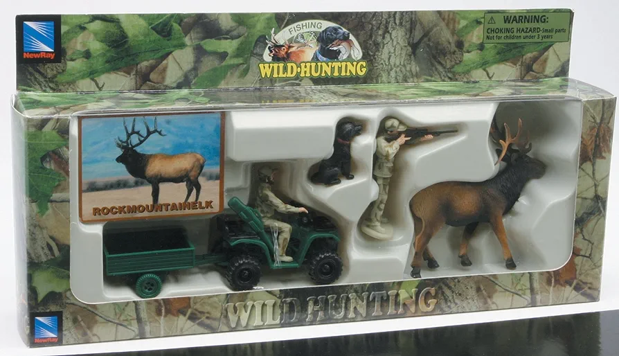 Playset Wild Hunting Assorted (You may receive Walleye , Rockmountainelk,Mallard, Antelope, Turkey, Moose,Deer or Pheasant)