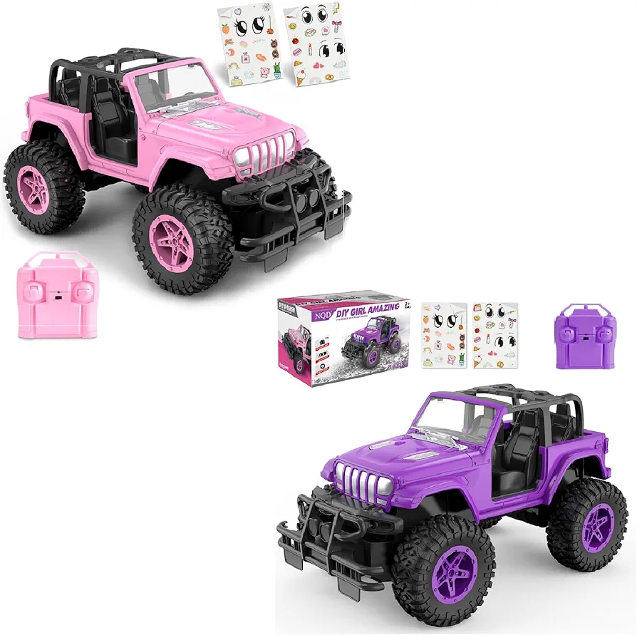 NQD RC Cars Pink + Purple, 2 Packs