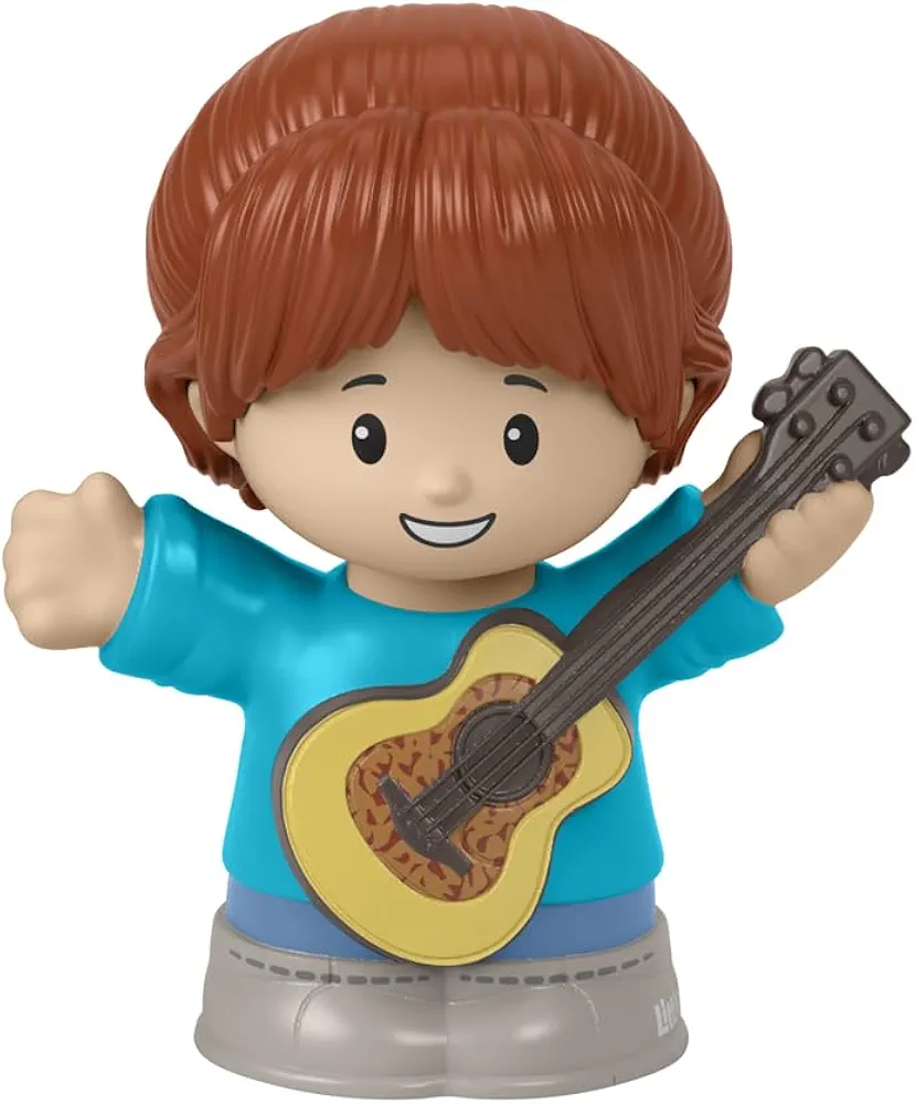 Fisher-Price Replacement Part Little People Career Playset - HBW68 ~ Replacement Guitarist Figure ~ Wearing Blue Shirt and Carrying Guitar ~ Works Great with Other playsets Too!