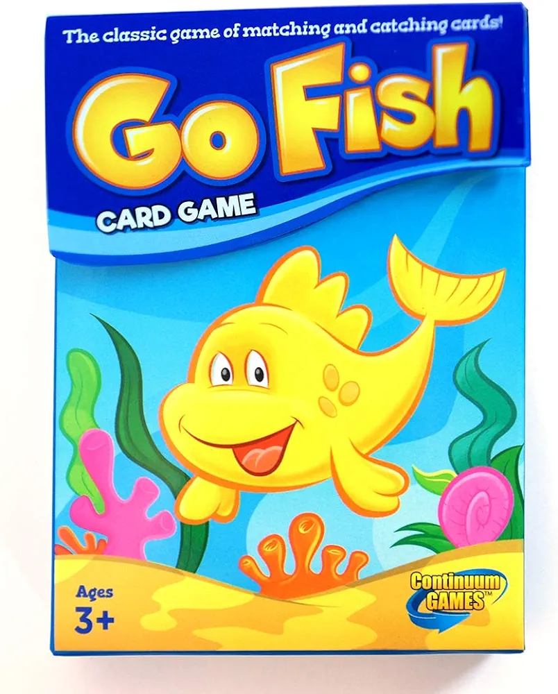 Continuum Games Go Fish Classic Card Game Fun for Children Age 3 and Up, Blue