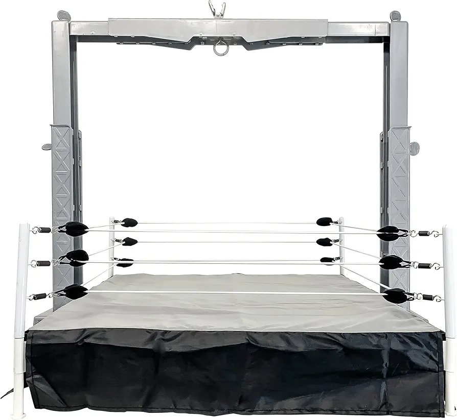 Wrestling Ring & Grab The Gear Adjustable Playset for WWE Wrestling Action Figures