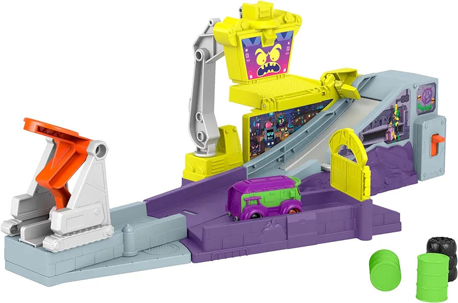 Fisher-Price DC Batwheels Playset With Car Ramp And Launcher, Legion Of Zoom Launching Hq