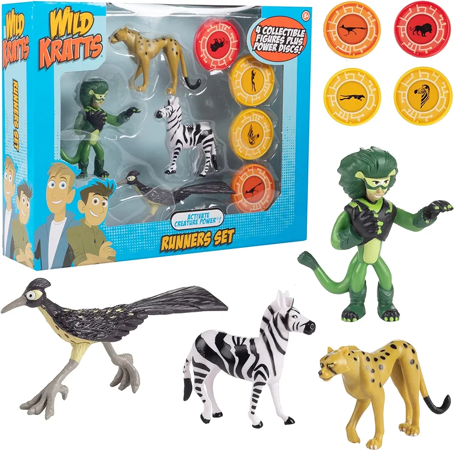 Wicked Cool Toys Wild Kratts, Activate Creature Power, Runners 4-Pack Figure Set