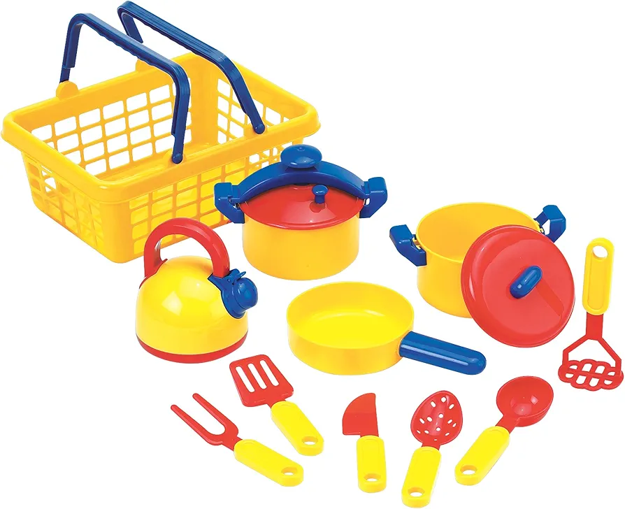 Educational Insights Pots 'N' Pans Set, Kitchen Toys, Pretend Kitchen Set, Set of 13, Ages 3+