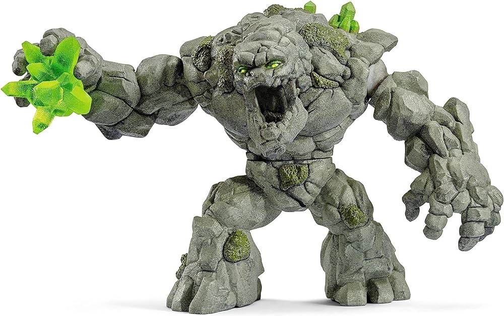 Schleich ELDRADOR CREATURES — Stone Monster, Durable and Detailed Monster Toy with Movable Arms and Rotating Torso, Fantasy Toys for Boys and Girls Ages 7+, 9.3 x 17.7 x 12 cm