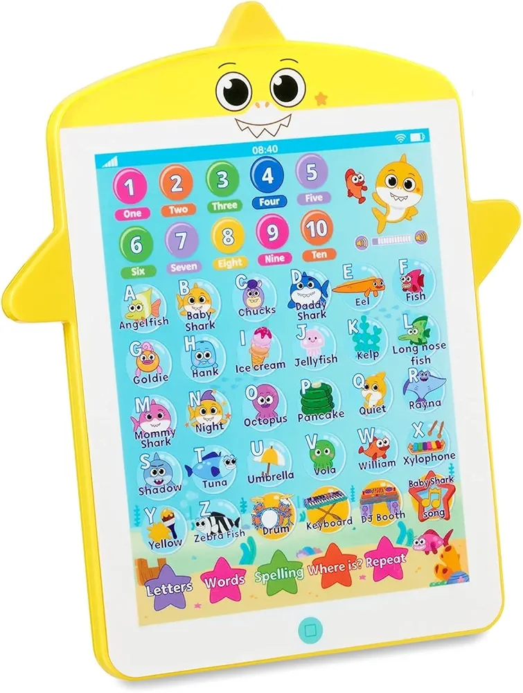 WowWee Baby Shark's Big Show! Kids Tablet – Interactive Educational Toys – Toddler Tablet Makes Learning Fun (Full Size), multicolor