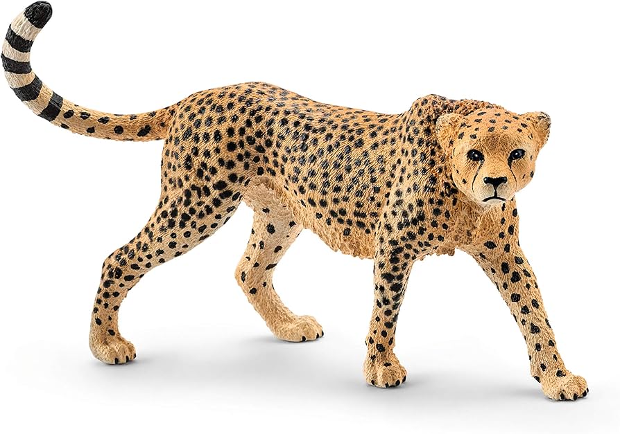 Schleich Wild Life, Animal Figurine, Animal Toys for Boys and Girls 3-8 years old, Female Cheetah, Ages 3+