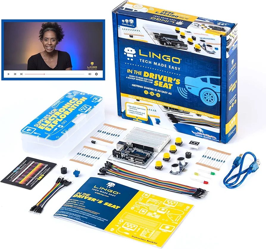 LINGO STEM Coding Kit - Build & Code Your Own Backup Sensor for Car - Learn Coding with Step-by-Step Guides - STEM Projects for Kids Ages 13+ years for Birthdays & Holidays