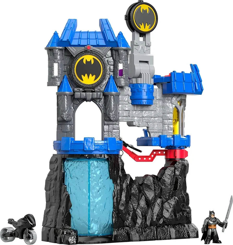 Fisher-Price Imaginext DC Super Friends Batman Toy, Wayne Manor Batcave Playset with Figure Batcyle & Accessories for Ages 3+ Years (Amazon Exclusive)