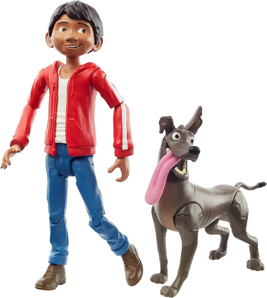 Mattel Disney Pixar Coco Miguel Action Figure, 5.6-in Movie Character Toy with 3.6-in Dante Dog Figure, Highly Posable with Authentic Design, Gift for Ages 3 Years Old & Up