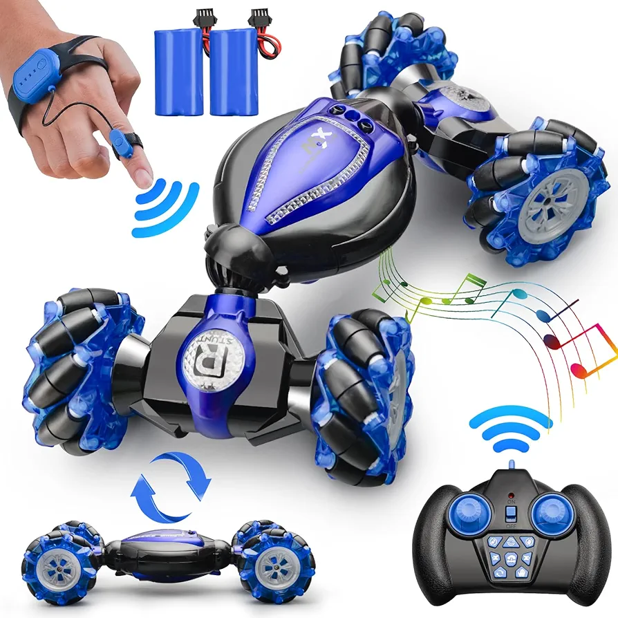 Gesture RC Cars, 25KM/H Remote Control Car for Boys, Hand Controlled Rc Car, Gesture Sensing RC Stunt Car, Toys for Boys Age 6-8,Ideas Birthday Gifts for 8 9 10 11 12 Year Old Boys