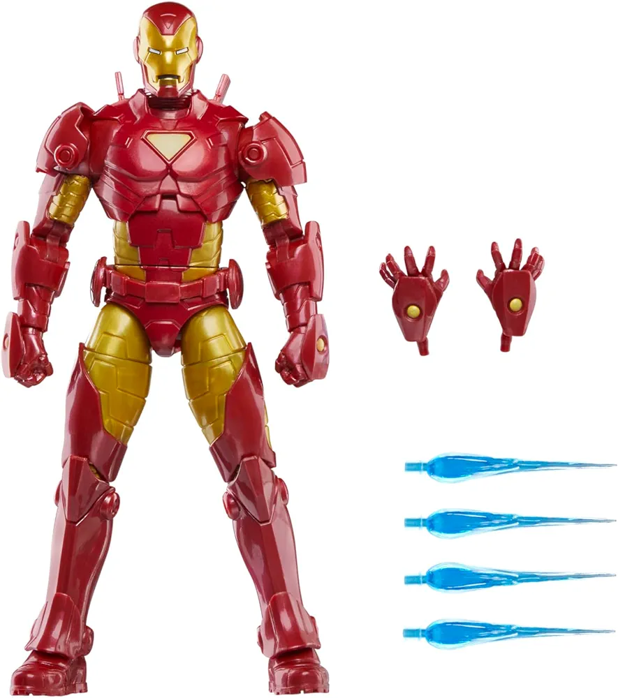 Marvel Legends Series Iron Man (Model 20), Iron Man Comics Collectible 6-Inch Action Figure, Retro-Inspired Blister Card