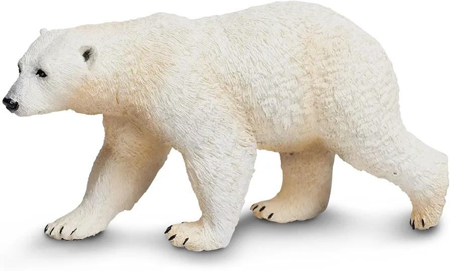 Safari Ltd. Polar Bear Figurine - Detailed 4.75" Plastic Model Figure - Fun Educational Play Toy for Boys, Girls & Kids Ages 1+