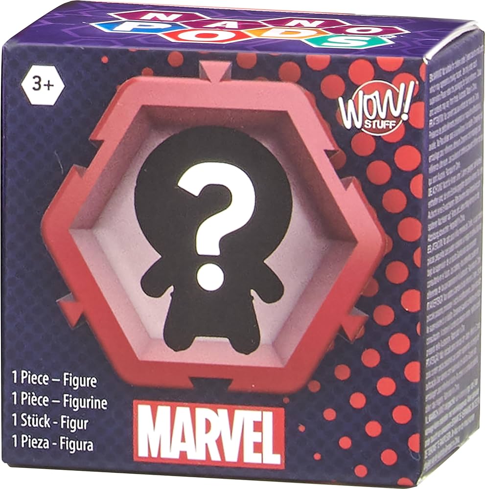 Mattel ​Nano PODS Connectable Collectable Marvel Surprise Toy Character Figures Inside Attached Pod, Connect to Other PODS (Styles May Vary)