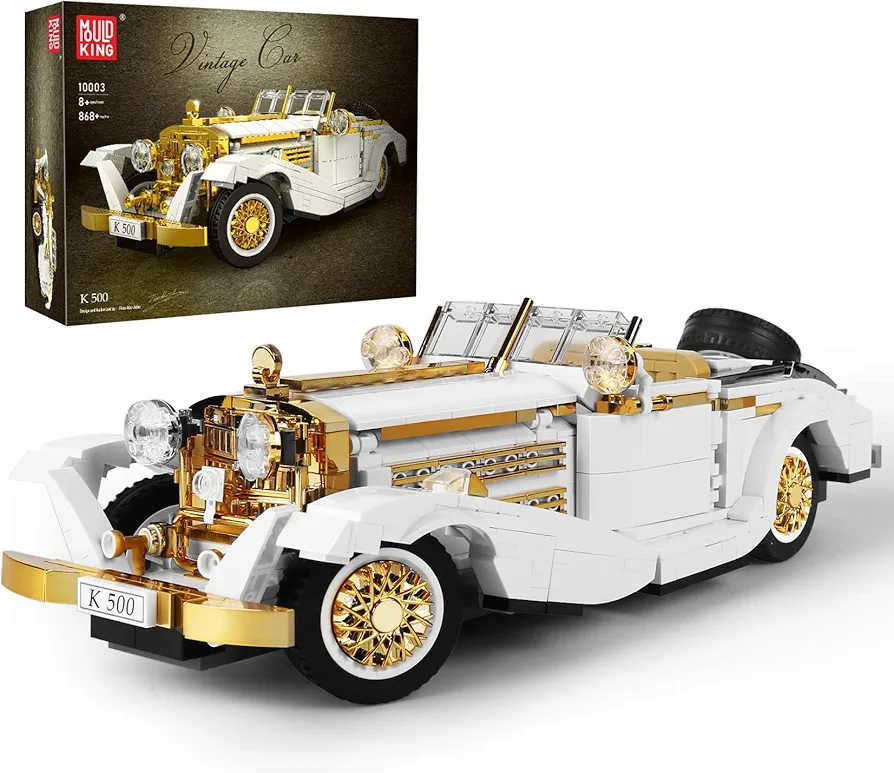 Mould King 10003 Classic Cars Building Kits, MOC Building Blocks Set to Build, Gift for Kids Age 8+/Adult Collections Enthusiasts(868 Pieces, Static Version)