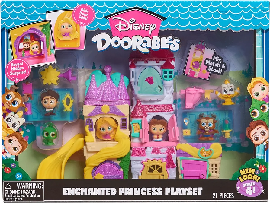 Disney Doorables Enchanted Princess Playset, 1.5-inch Collectible Figures