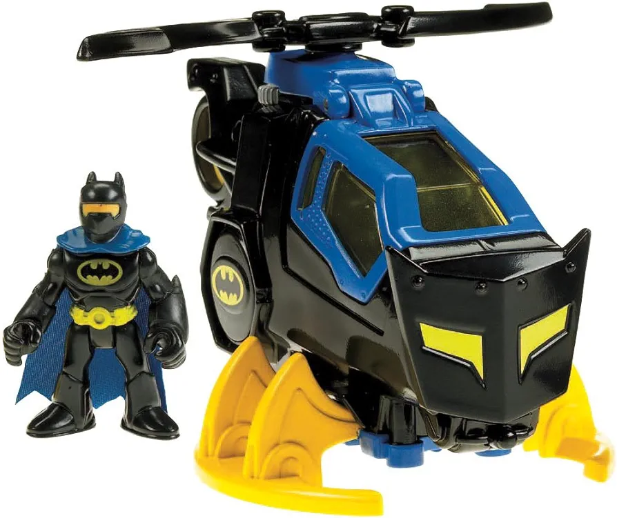 Fisher-Price Imaginext DC Super Friends Batman Toy Batcopter Helicopter & Figure Set for Preschool Pretend Play Kids Ages 3+ Years