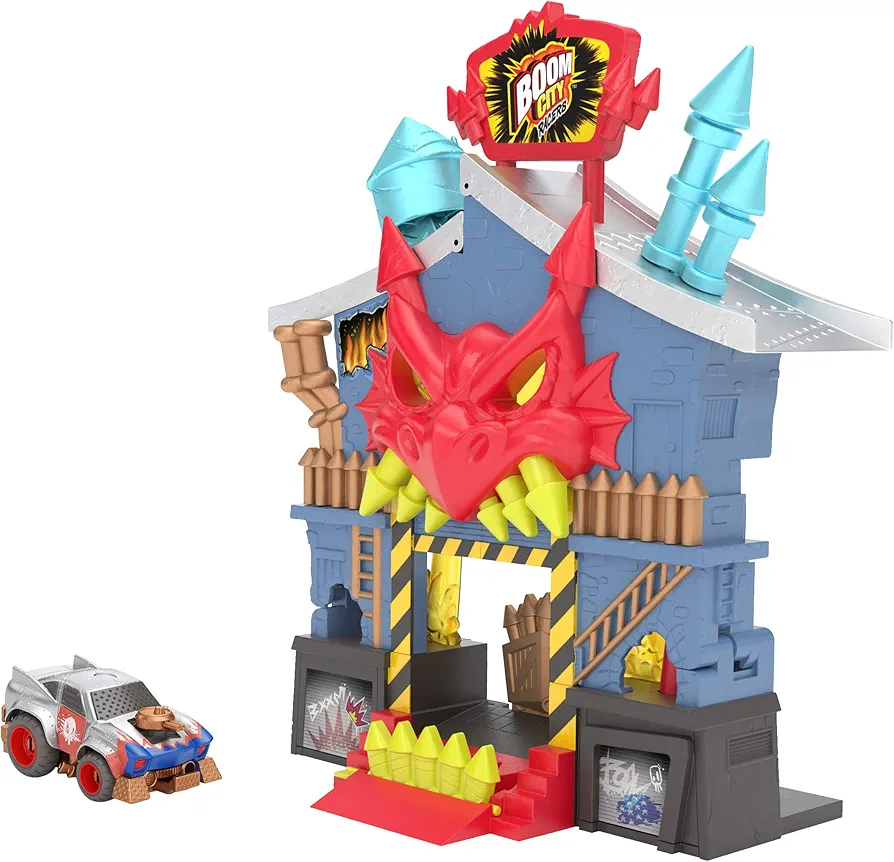 Fireworks Factory - 3 in 1 Transforming Playset - Rip, Race, Explode | Includes Exclusive Collectible Car - Thrilling Fun, Engaging Play