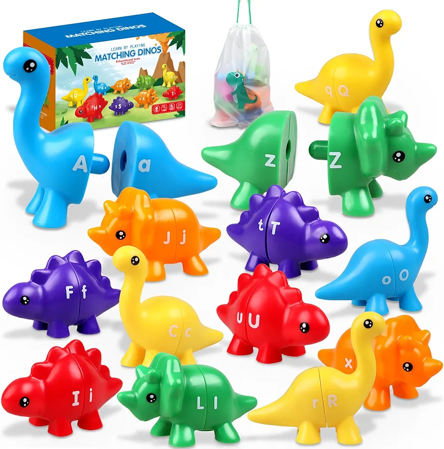 Toddler Dinosaur Montessori Toys for 1 2 3 4 Year Old Boy Girl Birthday Gift - Kids Preschool Learning Activities Educational Travel Outdoor Sensory Toys for Toddlers 1-3