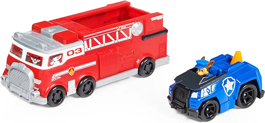 Paw Patrol, True Metal Firetruck Die-Cast Team Vehicle with 1:55 Scale Chase Toy Car, Kids Toys for Ages 3 and up