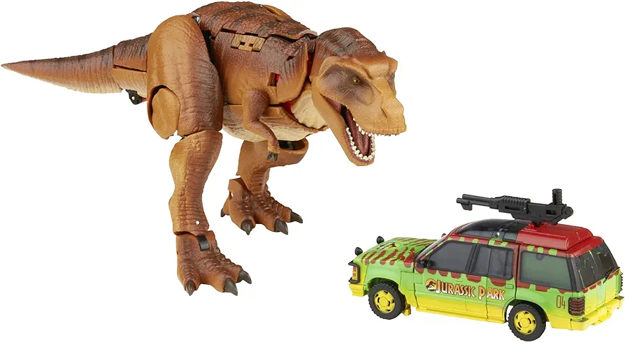 Transformers Generations Collaborative: Jurassic Park Mash-Up Tyrannocon Rex & Autobot JP93 Ages 8 and Up (Amazon Exclusive)