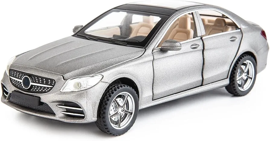 BDTCTK C260L 1:32 Model Car, Diecast Zinc Alloy Pull Back Toy Car with Sound and Light for Kids Boys Girls Grey