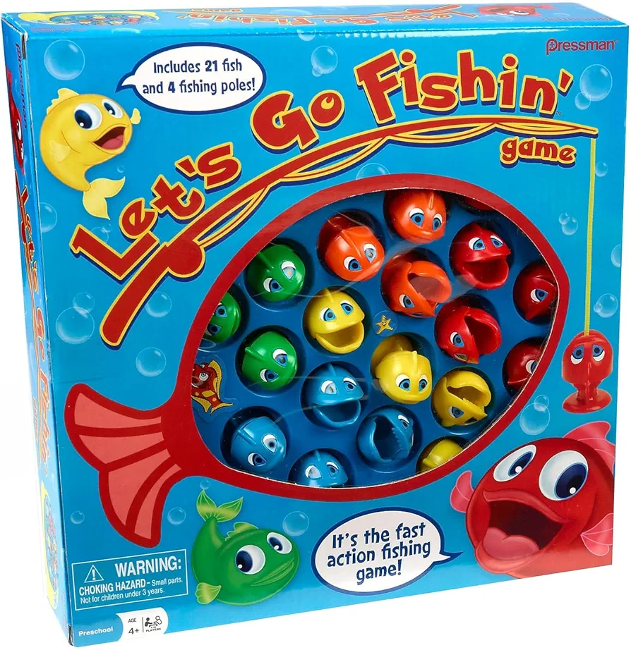 Amazon Exclusive Bonus Edition Let's Go Fishin' - Includes Lucky Ducks Make-A-Match Game!