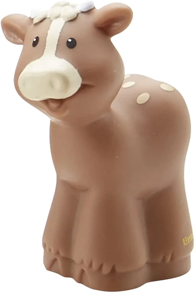 Replacement Part for Fisher-Price Little People Nativity Set - DPX53 ~ Brown Cow with Tan Spots ~ Works with Many Sets