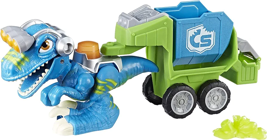 Playskool Raptor Compactor, Raptor Dinosaur Figure with Trash Compactor Accessory, Garbage Truck Toy for Kids 3 Years and Up (Amazon Exclusive)