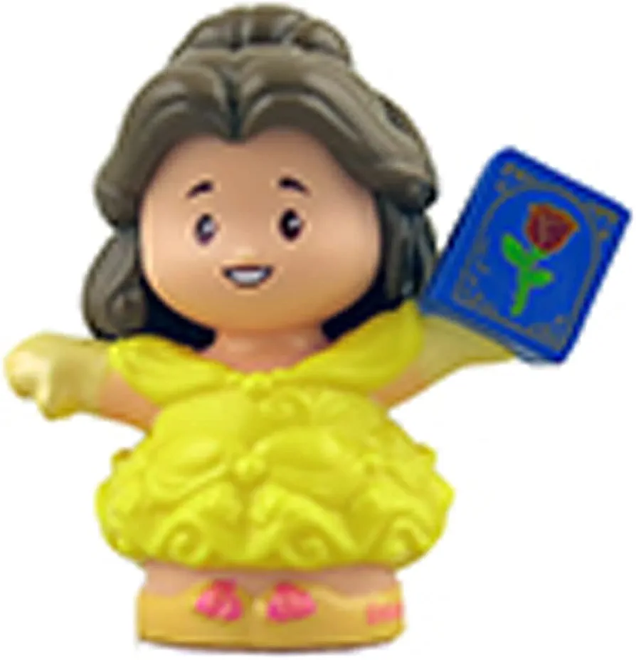 Replacement Part for Fisher-Price Little People Princess Figure Pack - GKG98 ~ Replacement Princess Belle Figure ~ Holding a Rose Book ~ Works with Other Playsets As Well!