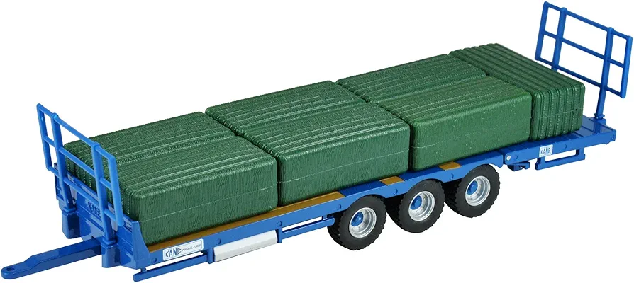 Britains 1:32 Kane Bale Trailer and Bales Farm Set, Collectable Farm Playset for Children, Tractor Toy Accessory Compatible with 1:32 Scale Farm Toys, Suitable for Collectors & Children from 3 Years