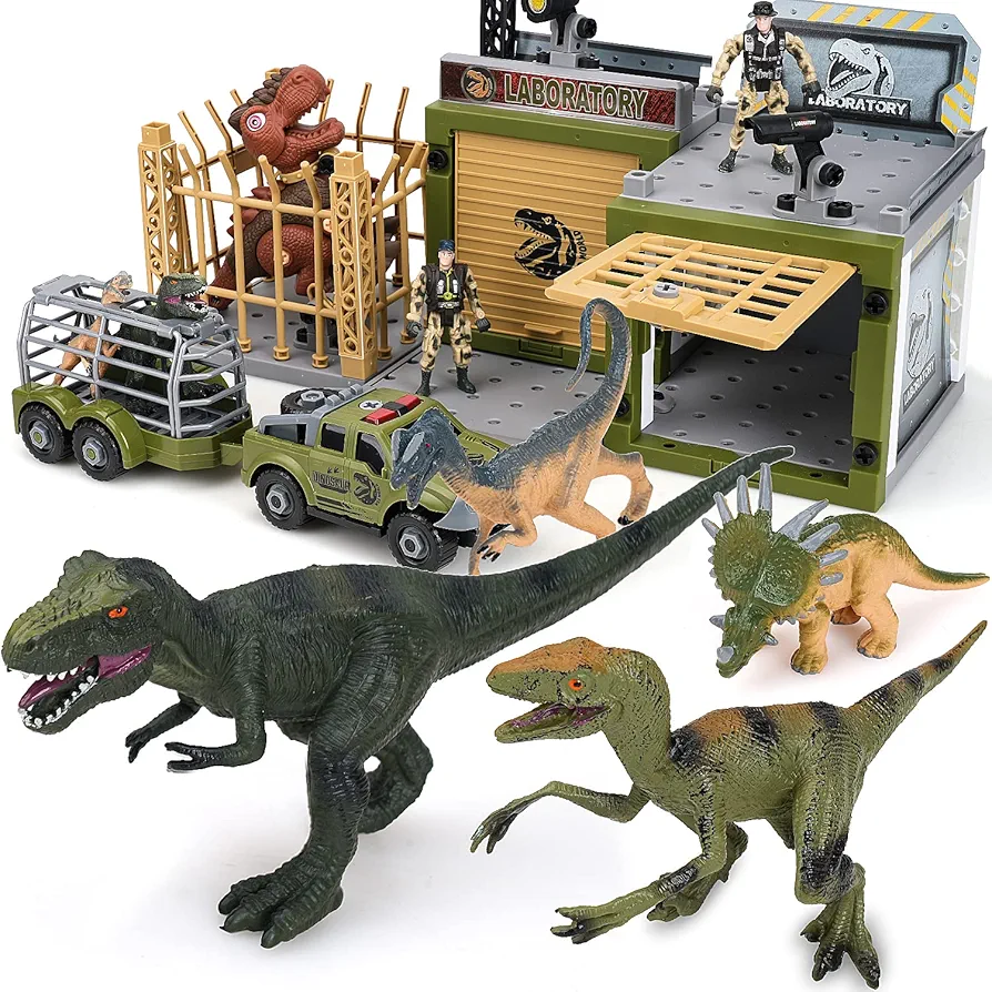 TOY Life Dinosaur Toys for Kids 5-7 - Take Apart Dinosaur Playset with T-rex Dinosaur Figures - STEM Building Toys for Boys - Dinosaur Truck for Kids - Dino Toy Birthday Gift for Boys 3 4 5 6 7 +