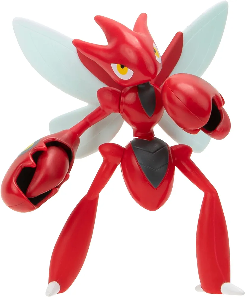 Pokemon SCIZOR Battle Feature Figure - 4.5-Inch Scizor Battle Figure with Slashing Pincer