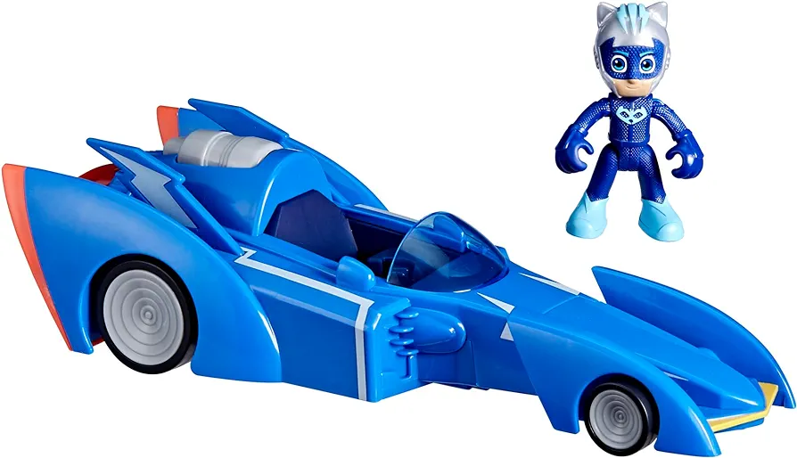 PJ Masks Power Heroes Cat Racer, PJ Masks Toy Car with Lights and Sounds, Preschool Toys for Boys and Girls 3 Years and Up